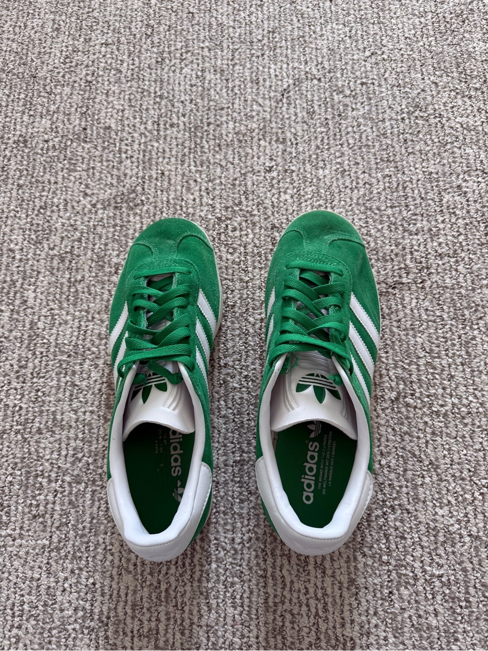 adidas Green and White Low-Top Sneaker